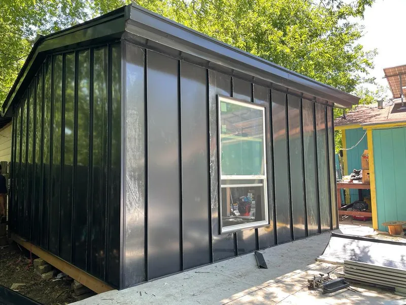 Black standing seam metal wall panels for Metal Roof Installation in Somerset